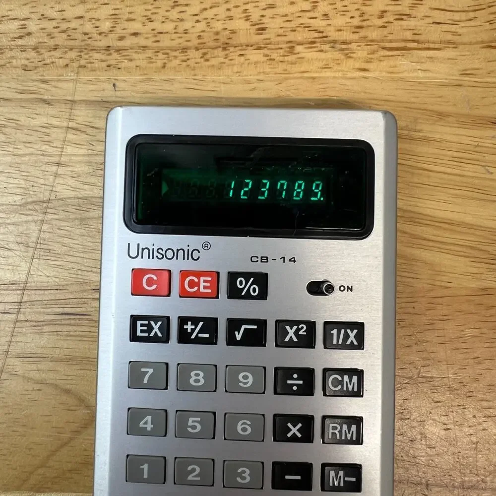 Vintage Unisonic Calculator CB 14 Deluxe Memory Working JDM Made In Japan - Picture 7 of 8